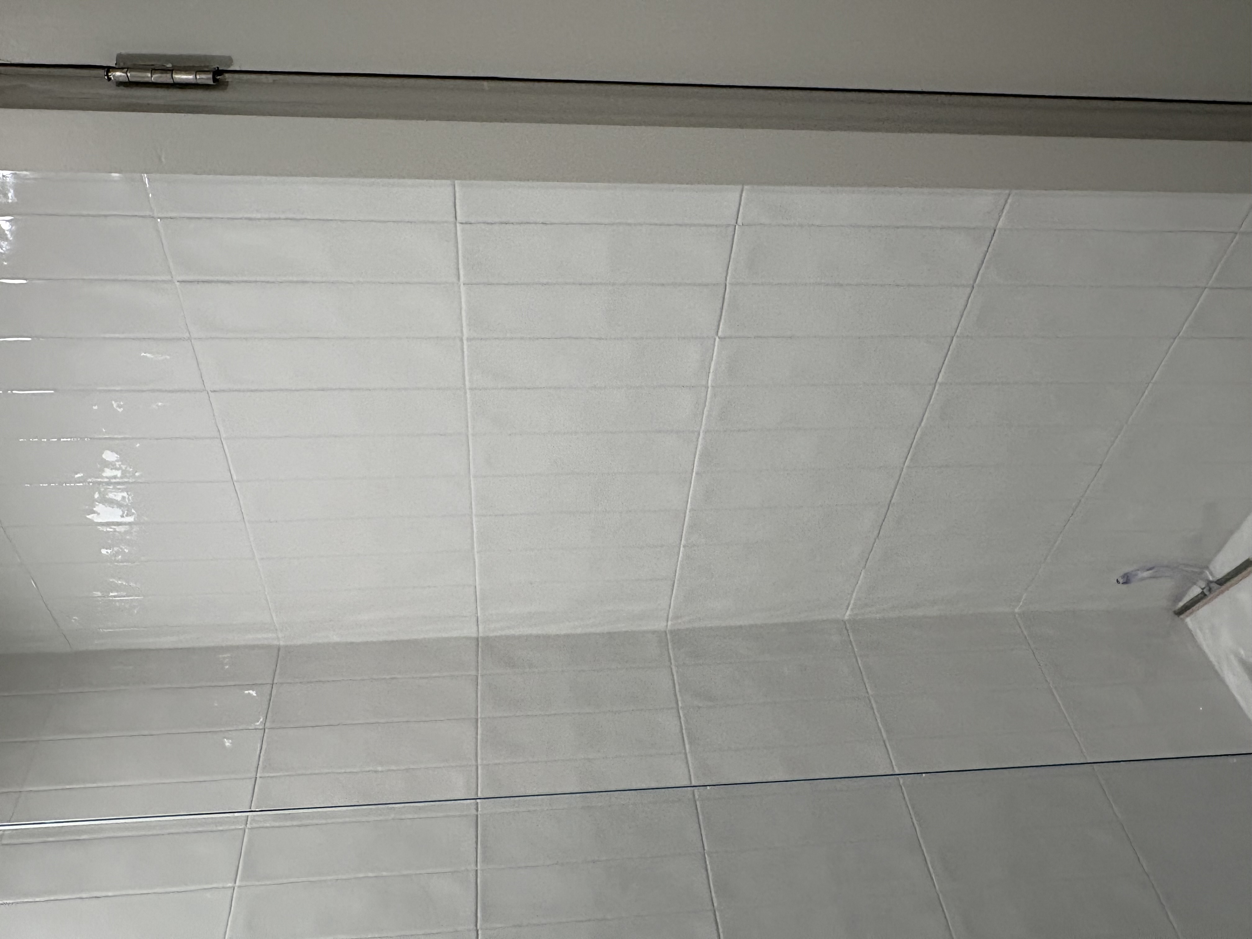 Ribbed subway tile shower surround, Pinellas County FL