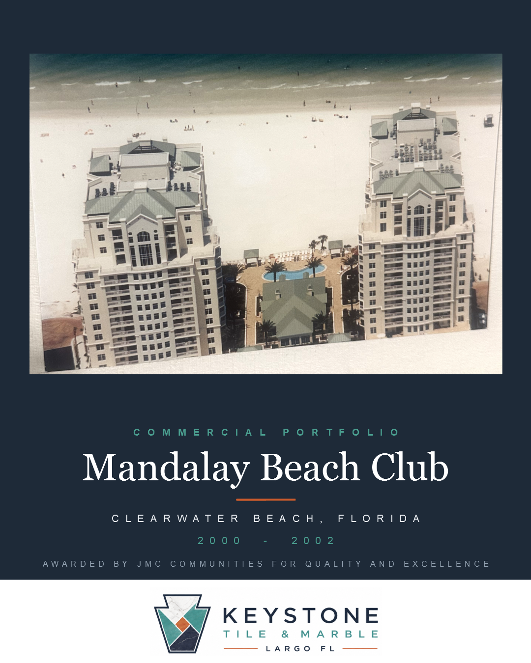 Mandalay Beach Club, Clearwater Beach FL commercial tile project